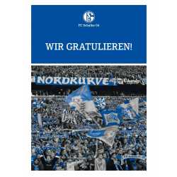 FC Schalke 04 Grußkarte - Wir gratulieren! - Karte Glückwunschkarte S04
