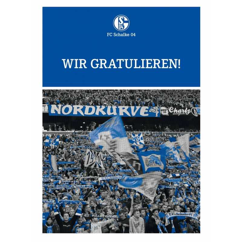 FC Schalke 04 Grußkarte Wir gratulieren! Karte Glückwunschkarte S04