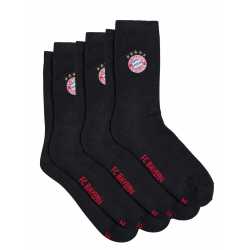 FC Bayern München Crew Socken 3er Set schwarz