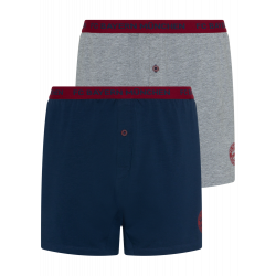FC Bayern München Boxerpants 2er-Set grau/navy Short Unterhose Boxershorts FCB