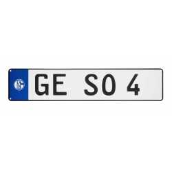 FC Schalke 04 Auto-Nummernschild mit Saugnapf Schild S04