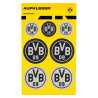 Borussia Dortmund Aufkleberkarte Logo 7er Set schwarz-silber Sticker Aufkleber BVB 09