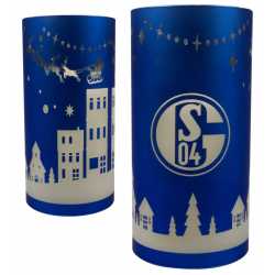 FC Schalke 04 LED Windlicht großes Kerzenglas S04