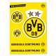 Borussia Dortmund Aufkleberkarte - Logo und Schriftzüge - 5er Set Aufkleber | Sticker BVB 09