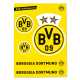 Borussia Dortmund Aufkleberkarte - Logo und Schriftzüge - 5er Set Aufkleber | Sticker BVB 09