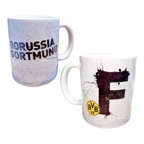 Borussia Dortmund Buchstaben Tasse - F - Kaffeetasse Logo BVB 09