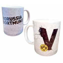 Borussia Dortmund Buchstaben Tasse - V - Kaffeetasse Logo BVB 09