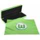 VfL Wolfsburg Brillenetui grün mit Brillenputztuch Hartschale Etui