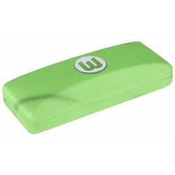 VfL Wolfsburg Brillenetui grün mit Brillenputztuch Hartschale Etui