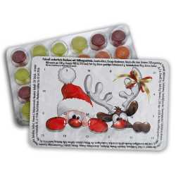 Kleinster Adventskalender der Welt - Weihnachtsmann und Elch - Pulmoll - Bei Kauf von 3 Kalendern gibt's den 4. gratis