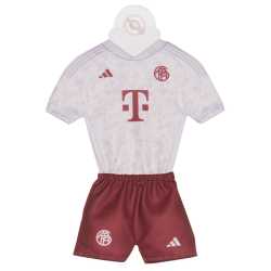 FC Bayern München Autotrikot UCL 2023-24 Offwhite/Bordeaux Mini Kit Auto Trikot mit Saugnapf FCB