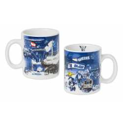 Hertha BSC Berlin Tasse - Buddy Bär - Kaffeetasse blau-weiß HBSCB