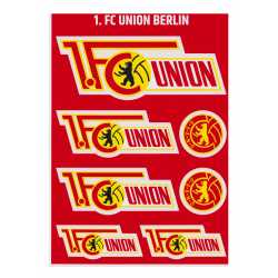 1. FC Union Berlin Aufkleberbogen - Logo und schriftzüge - 7er Set Aufkleber | Sticker