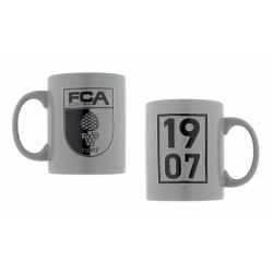 FC Augsburg Tasse Relief - 1907 - grau Kaffeetasse FCA