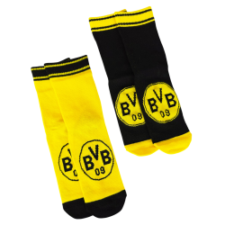 Borussia Dortmund Kindersocken - 2er-Pack - Kinder Socken gelb-schwarz div. Gr. BVB 09