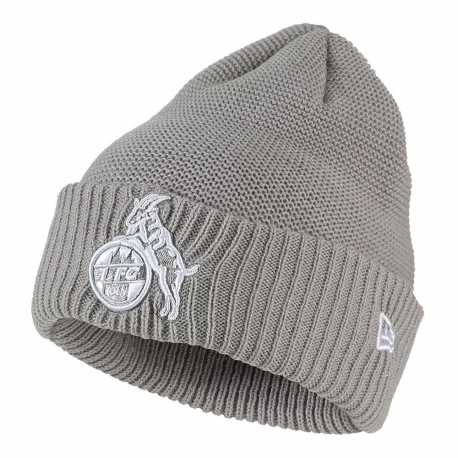 1. FC Köln Beanie - Waffle - Grau mit Umschlag | New Era | Mütze