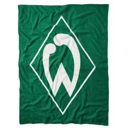 SV Werder Bremen Fleecedecke - Raute - grün | Decke | 150 x 200 cm | Kuscheldecke | SVW