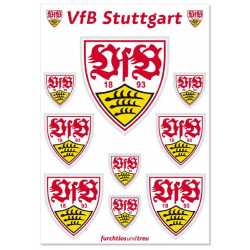 VfB Stuttgart Aufklebebogen - Wappen - 10er 