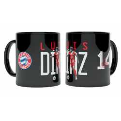 FC Bayern München Tasse - Luis Diaz - Schwarz | Spielertasse | Kaffeetasse | FCB