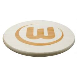 VfL Wolfsburg Brotzeitbrettchen - Logo - rund Holz Brettchen Frühstücksbrett