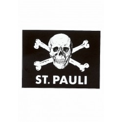 FC St. Pauli Aufkleber -  Totenkopf schwarz - Autoaufkleber Sticker