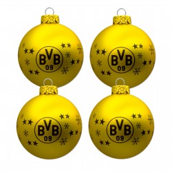Borussia Dortmund Christbaumkugeln 4er Set Weihnachtskugeln BVB 09