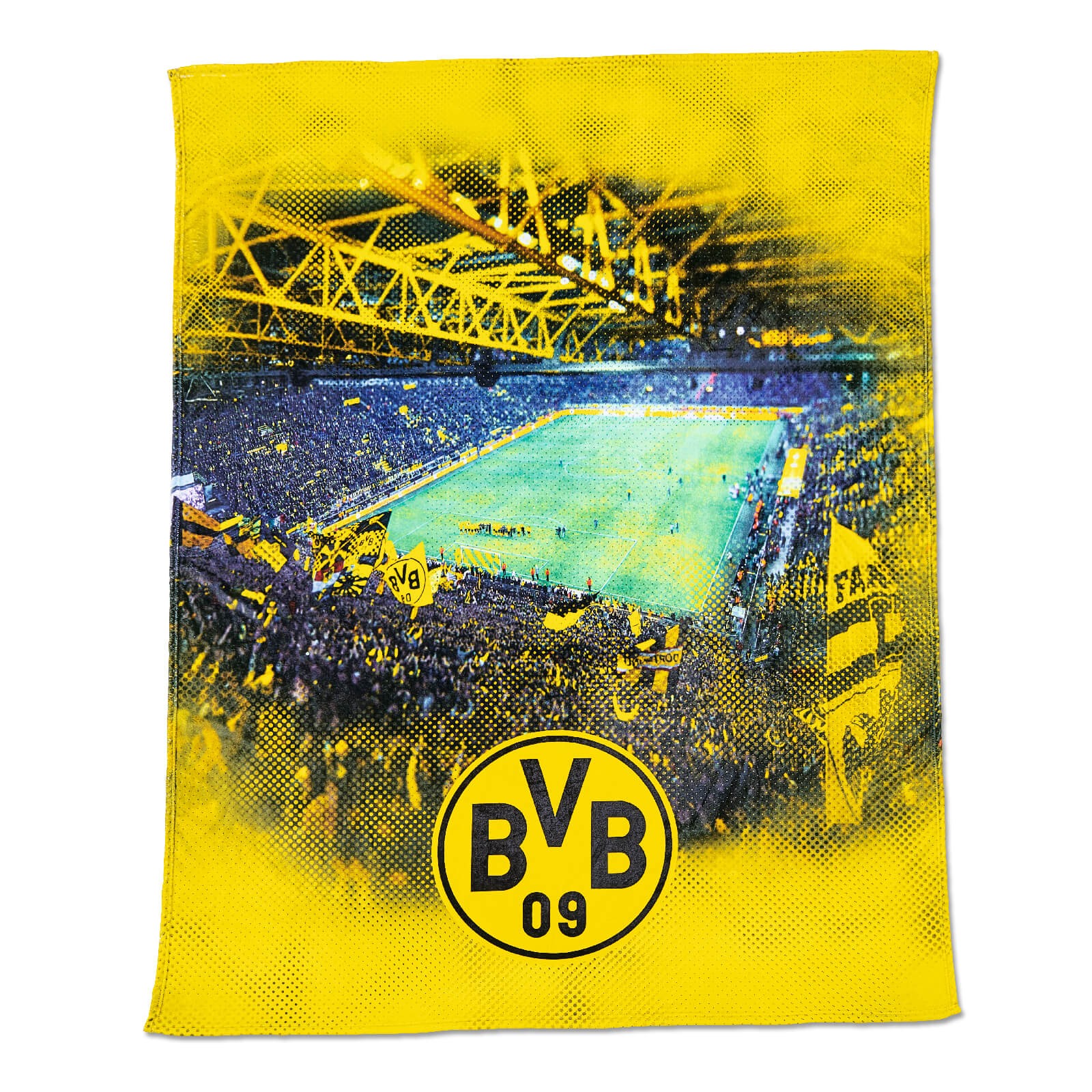 Kuscheldecke 150 x 200 cm Plus Lesezeichen I Love Dortmund Borussia Dortmund Fleecedecke Decke BVB 09 Stadion