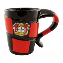 Bayer 04 Leverkusen Tasse Schal, Kaffeetasse, Kaffeepott, Mug  plus Lesezeichen Wir lieben Fußball